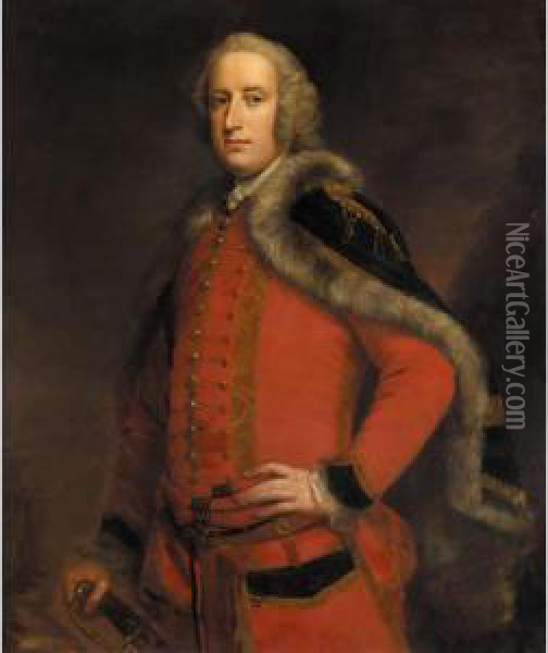 Portrait Of A Gentleman Oil Painting - John Astley