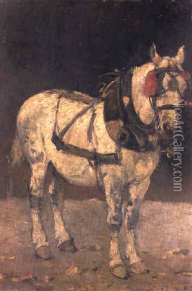 Cavallo Oil Painting - Lorenzo Delleani