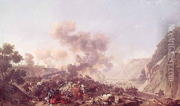 The Battle of Ebersberg Oil Painting - Nicolas Antoine Taunay