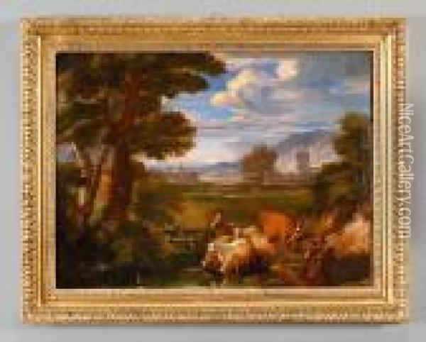 Scena Bucolica Oil Painting - Pieter the Younger Mulier