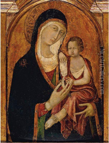 Madonna And Child Oil Painting - Master of Badia a Isola