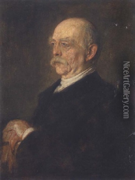 Otto Furst Von Bismarck-schonhausen Oil Painting - Franz Seraph von Lenbach