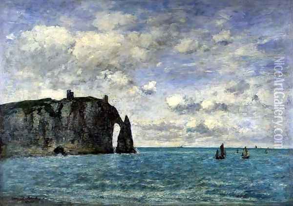 The Cliffs at Etretat 1890 Oil Painting - Eugene Boudin