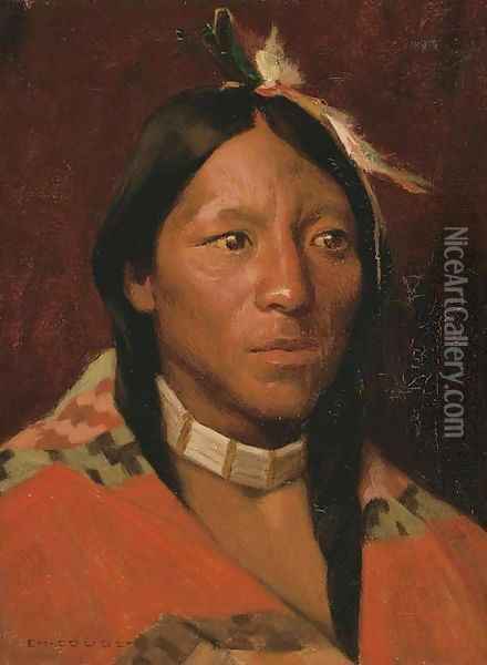 John Concha, Taos Pueblo Oil Painting - Eanger Irving Couse