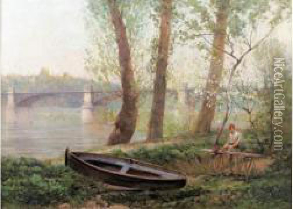 Le Reparateur De Bateau Oil Painting - Gustave Maincent