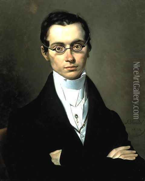Portrait of a Man 1835, Oil on canvas Oil Painting - Merry Joseph Blondel