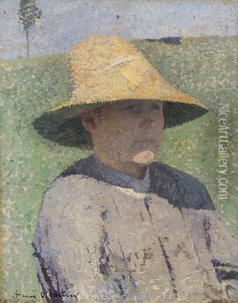  Portrait De Paysan  Oil Painting - Henri Martin