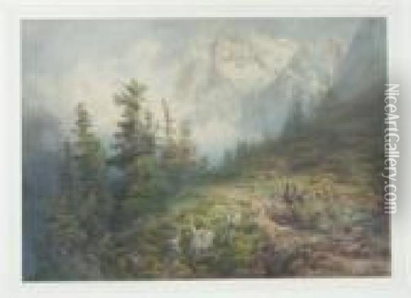 The Matterhorn Oil Painting - Arthur Croft