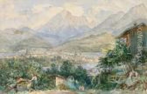 Veduta Di Innsbruck Oil Painting - Franz Barbarini
