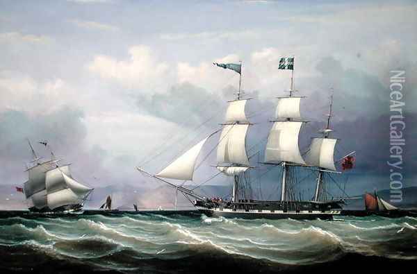 Ship Helen of 330 Tons Register Built at Greenock in 1819, 1832 Oil Painting - William Clark