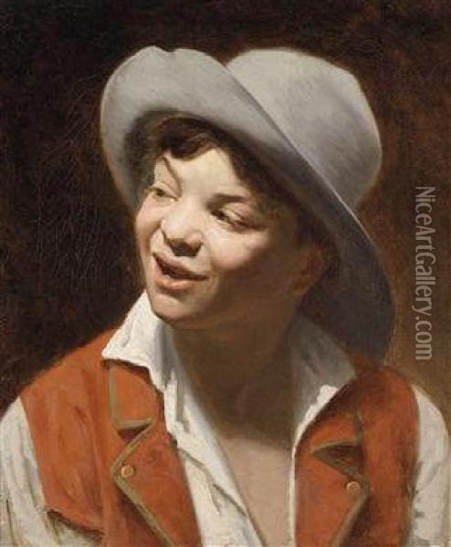 Portrait Of A Young Man Oil Painting - Ferdinand Bassot