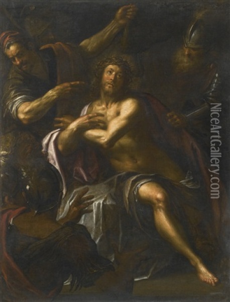 The Mocking Of Christ Oil Painting - Giulio Cesare Procaccini