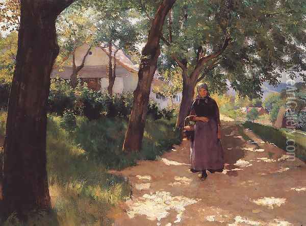 Returning Home 1897-98 Oil Painting - Tivadar Zemplenyi