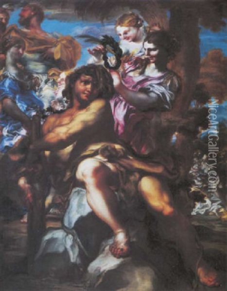 The Apotheosis Of Hercules Oil Painting - Gregorio de Ferrari