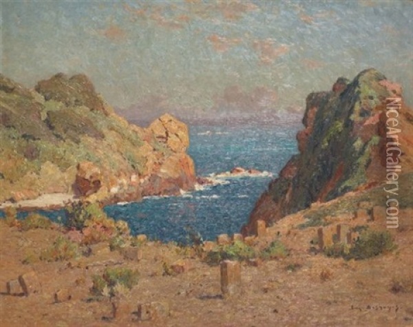 Bord De Mer A Tipasa Oil Painting - Eugene F. A. Deshayes