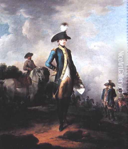 Marquis de Lafayette (1757-1834), c.1781-85 Oil Painting - Francesco Giuseppe Casanova