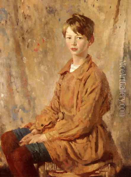 A Portrait Of Master Spottiswoode Oil Painting - Sir William Newenham Montague Orpen