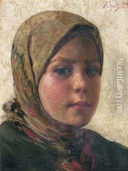 Jeune Fille Russe Oil Painting - Ivan Lavrentievich Gorokhov