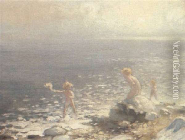 The Sultry Children Of The Air Oil Painting - George Russell