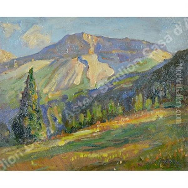 Paesaggio Montano Oil Painting - Carlo Wostry