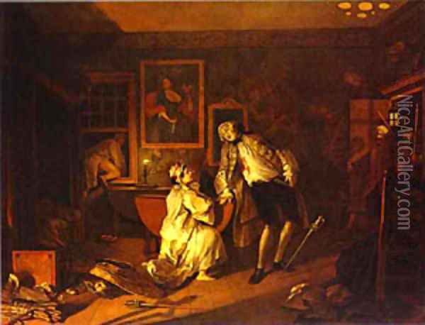 The Death Of The Earl 1743 Oil Painting - William Hogarth