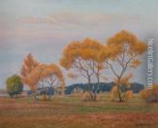 Herbstlandschaft Oil Painting - Thomas Leitner