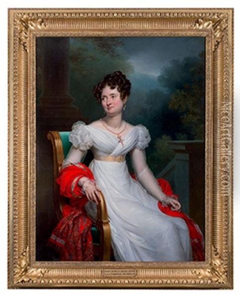 Zephyrine Olympe De Choiseul Gouffi Er Comtesse De Moreton Chabrillan (1782-1828) Oil Painting - Paulin Jean Baptiste Guerin