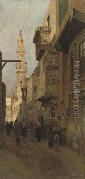 A Street In Cairo Oil Painting - William Graham