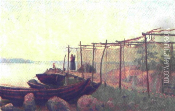 Sceneri Fra Den Svenske Skaergaard Oil Painting - Ida Gisiko-Spaerck