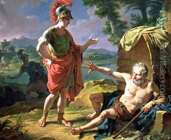 Alexander and Diogenes 1818 Oil Painting - Nicolas Andre Monsiau