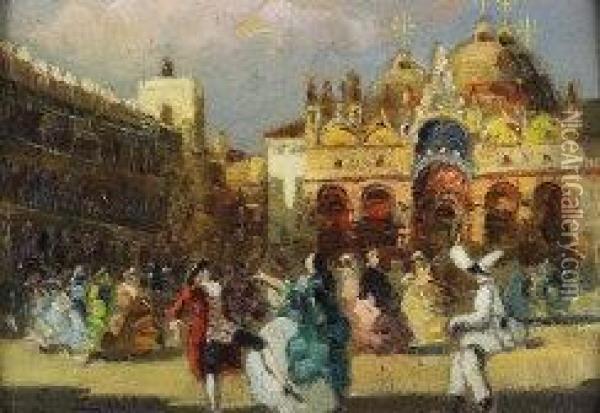 Il Carnevale Di Venezia Oil Painting - Erma Zago