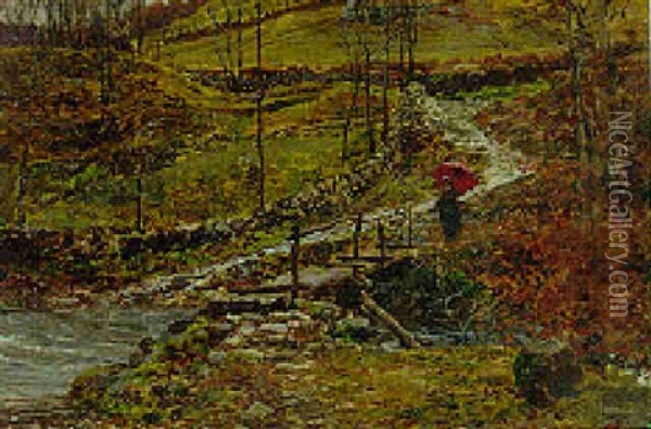 A Rainy Day Oil Painting - Marie Francois Firmin-Girard