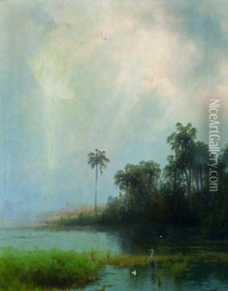 Near The Outlet Of Wassalassa River Oil Painting - Herman Herzog