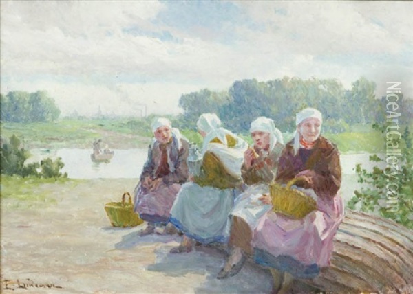 Odpoczynek W Sloncu Oil Painting - Emil Lindemann