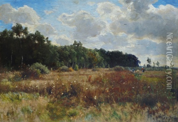 Landscape In Late Summer Oil Painting - Karl Schultze