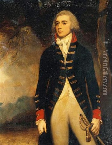 Portrait Of William Augustus, 3rd Earl Of De La Warr Oil Painting - George Romney