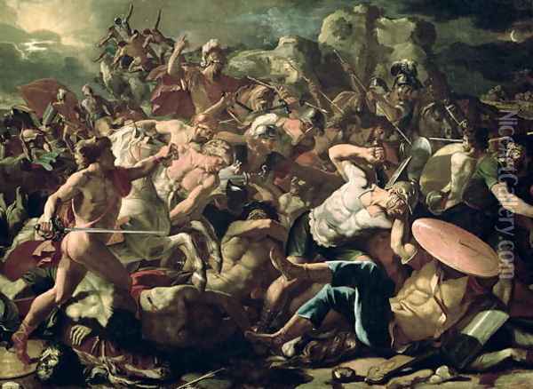 The Battle Oil Painting - Nicolas Poussin