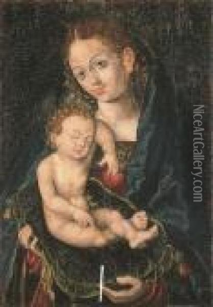 The Virgin And Child Oil Painting - Lucas The Elder Cranach