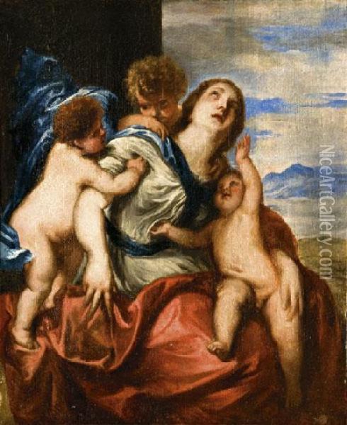 Caritas Oil Painting - Sir Anthony Van Dyck