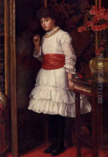 The Red Sash Oil Painting - Maria Matilda Brooks