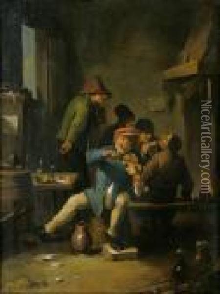 Frohliche Gesellschaft Mit Geigenspieler Oil Painting - Christian Wilhelm Ernst Dietrich