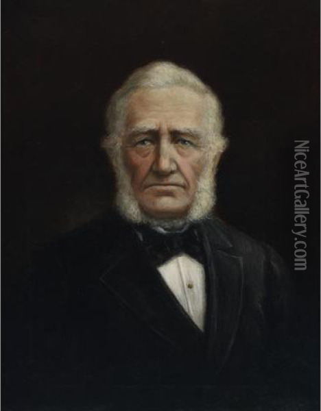 Portrait Of A Gentleman Oil Painting - Georges Marie Joseph Delfosse