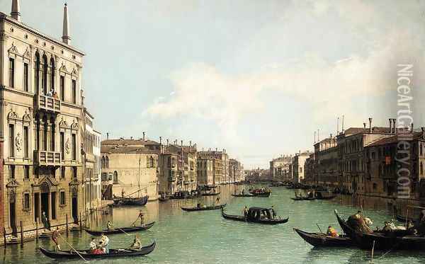 Venice, The Grand Canal, Looking North-East from Palazzo Balbi to the Rialto Bridge Oil Painting - (Giovanni Antonio Canal) Canaletto