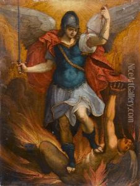 Saint Michael Oil Painting - Denys Fiammingo Calvaert