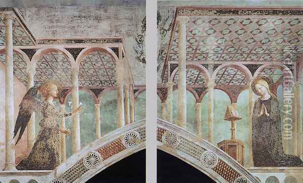 Annunciation 1428-30 Oil Painting - Tommaso Masolino (da Panicale)