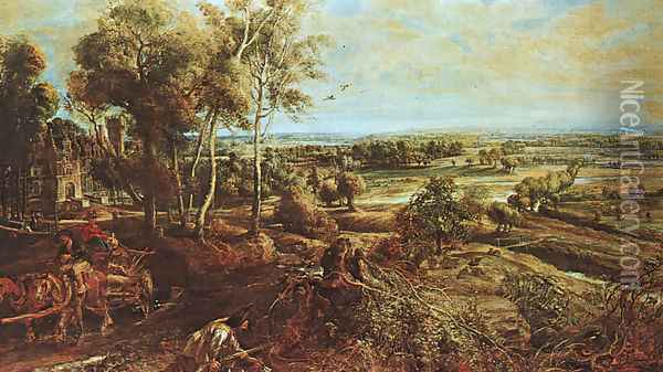 Chateau De Steen Oil Painting - Peter Paul Rubens