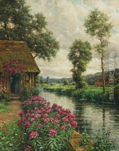 A Tranquil Setting Oil Painting - Louis Aston Knight