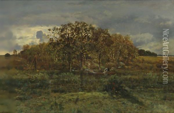 Paysage, Apres L'Orage Oil Painting - Theodore Rousseau