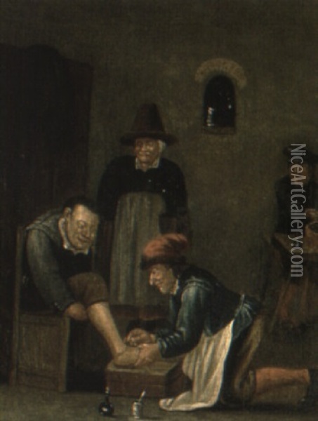 The Chiropodist Oil Painting - Jan Josef Horemans the Elder