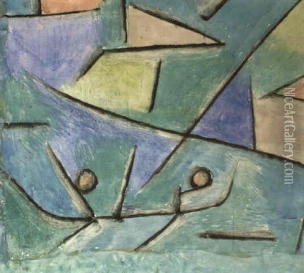 Fliessend Oil Painting - Paul Klee